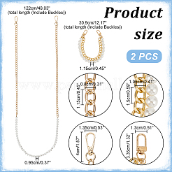 2 шт. 2 ремешка для сумки через плечо из искусственного жемчуга&nbsp;FIND-WR0009-54