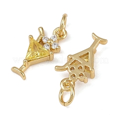 Латунные микро проложить кубического циркония подвески&nbsp;KK-I358-059G