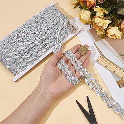 Металлизированная кружевная отделка&nbsp;OCOR-WH0101-162A