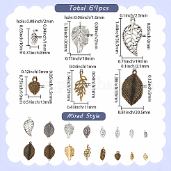 64шт 16 стиля подвески из сплава в тибетском стиле&nbsp;FIND-SP0004-53