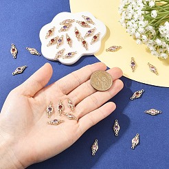 15 шт. 3-цветные латунные микрофибровые соединительные звенья&nbsp;KK-YW0004-29