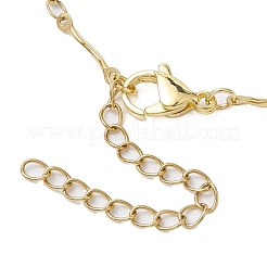 Изготовление ожерелья из волнистой цепочки из нержавеющей стали 304 в технике макраме&nbsp;NJEW-JN05061-01