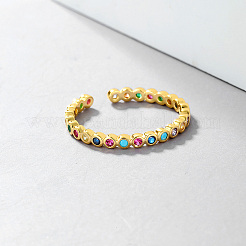 925 разноцветное геометрическое серебряное кольцо с радужной отделкой для женщины в подарок на свидание ZO6506