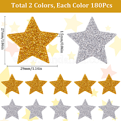 360 шт. 2-х цветные наклейки с блестками из пудры EVA&nbsp;DIY-SP0001-83