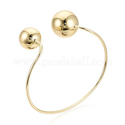 Латунные браслеты-манжеты для женщин&nbsp;BJEW-N035-08G