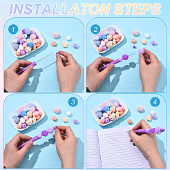 Наборы для изготовления самодельных пластиковых ручек-бусин&nbsp;DIY-YW0012-25D