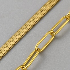 Цепочки из нержавеющей стали 304 для мужчин и женщин&nbsp;NJEW-WH20001-08G