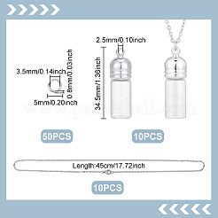 Наборы для самостоятельного изготовления ожерелья из стеклянной бутылки&nbsp;DIY-UN0007-62A
