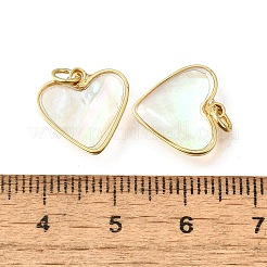 Подвески из натуральной белой ракушки и эпоксидной смолы KK-E794-02G-06