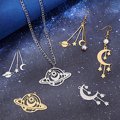 6 шт. 6 стиля подвески из нержавеющей стали 201&nbsp;STAS-UN0034-03