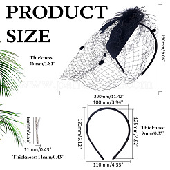 Сетчатая вуаль тканевые резинки для волос&nbsp;AJEW-WH0248-740A