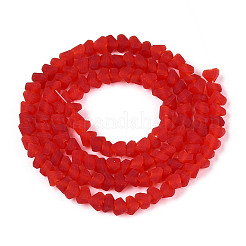 Матовые прозрачные стеклянные бусины&nbsp;GLAA-N016-4mm-08