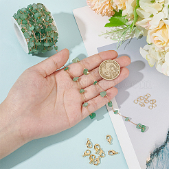 Набор для самостоятельного изготовления ювелирных изделий из натурального зеленого авантюрина&nbsp;DIY-WR0004-16A