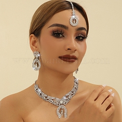 Ожерелье из сплава со слезоточивым кристаллом и стразами&nbsp;FS-WG4C0D5-02