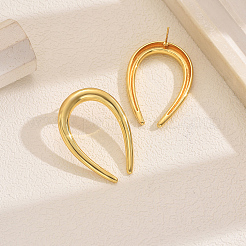 Винтажные латунные серьги-гвоздики в форме буквы U&nbsp;NX2935