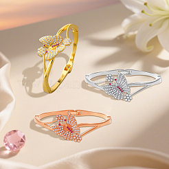 3шт 3-цветные браслеты из сплава со стразами для женщин&nbsp;BJEW-HY0001-23