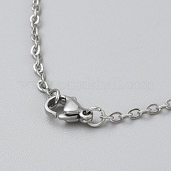 Ожерелья из нержавеющей стали 304 с цепочкой из троса&nbsp;NJEW-WH0022-29P