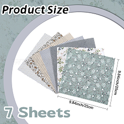 7 лист хлопчатобумажной ткани&nbsp;DIY-CP0013-22C