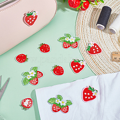 12 шт. 3 стиля клубника компьютерная вышивка ткань нашивки приклеиваемые/пришиваемые&nbsp;PATC-PH0001-36