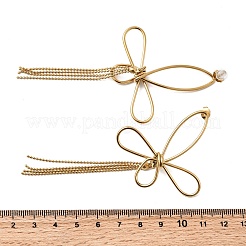 Серьги-гвоздики с кисточками из нержавеющей стали 304&nbsp;LS-EJEW-B151-02