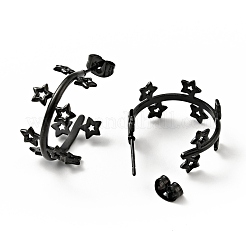 Серьги-гвоздики со звездами&nbsp;EJEW-G293-01EB