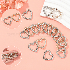 20 шт. 2-цветные кольца-пружинки из цинкового сплава со стразами&nbsp;FIND-SP0004-35