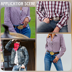 Ремни для талии и живота из искусственной кожи с тиснением в виде цветов для мужчин и женщин&nbsp;AJEW-WH20018-223A