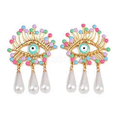 Серьги-гвоздики с подвесками в форме слезы из нержавеющей стали 304&nbsp;LS-EJEW-A138-07G