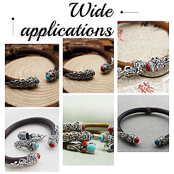 20 шт. 2-цветные заглушки для браслета из цинкового сплава&nbsp;FIND-AR0002-38