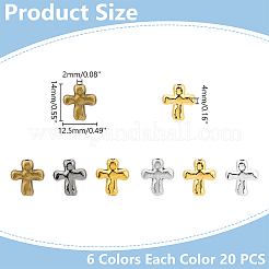 120 шт. 6 цвета бусины из сплава в тибетском стиле&nbsp;FIND-HY0003-59