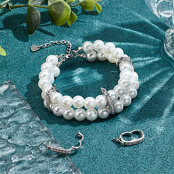 6 шт. застежки-крутилки из латуни с микропаве из кубического циркония&nbsp;ZIRC-UN0001-08P