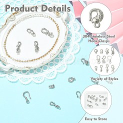 11 шт. 11 стиля застежек-крючков из нержавеющей стали 304&nbsp;STAS-CJ0003-39P