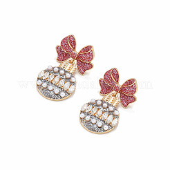 Серьги-гвоздики из цинкового сплава со стразами&nbsp;FS-WG792C8-02