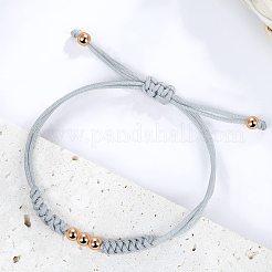 5 шт. стильный разноцветный браслет унисекс из круглых латунных бусин&nbsp;OJ1564-1