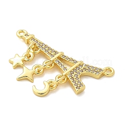 Шармы-соединители из латуни с микропаве из кубического циркония&nbsp;KK-S511-11G