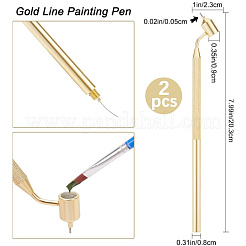 2шт алюминиевый наклонный тонкий маркер для рисования&nbsp;AJEW-GF0011-73