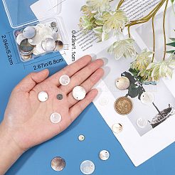 72 шт. 6 стиля подвески-ракушки из натуральной черной губной помады&nbsp;FIND-CN0001-20