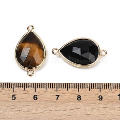 Подвески-коннекторы из натурального розового кварца/тигрового глаза/кристаллического кварца/аметиста/черного оникса/синтетической бирюзы&nbsp;G-K347-04G