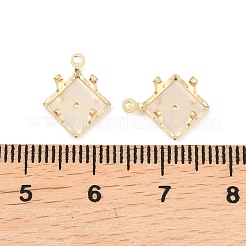 Ромбовидные латунные оправы с пришивными зубцами&nbsp;KK-C163-15B-G