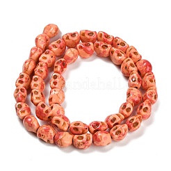 Синтетических нитей бирюзовые бусы&nbsp;TURQ-F019-02G