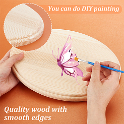 Необработанные кабошоны из натурального дерева бука для своими руками ручной работы&nbsp;WOOD-WH0125-12