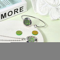 1 открытый браслет-манжета из нержавеющей стали и 1 подвесных ожерелья из нержавеющей стали&nbsp;AJEW-SC0004-06E