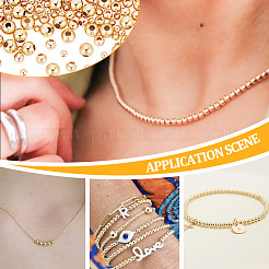 3 стиль латунные круглые разделительные бусины&nbsp;KK-AR0003-68