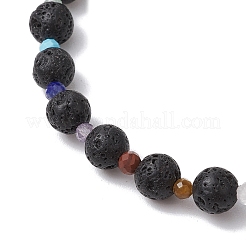 Браслеты из натуральных смешанных драгоценных камней с бусинами для женщин и мужчин&nbsp;BJEW-JB11565