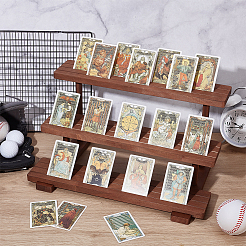 3-уровневые деревянные подставки для демонстрации ювелирных изделий&nbsp;ODIS-WH0086-104B