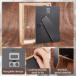 Фоторамка из дерева и бумаги из сухоцветов&nbsp;AJEW-WH0314-109A