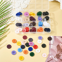 120 шт. 20 цвета пуговицы из смолы с 4 отверстиями&nbsp;BUTT-TA0001-29B
