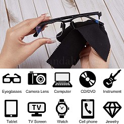 8 лист 2-х цветной квадратной бархатной салфетки для протирки очков&nbsp;AJEW-GF0007-14