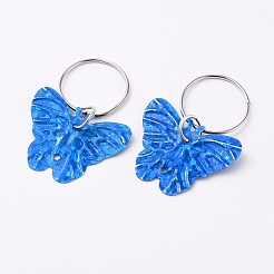 Пластиковая пайетка / блестки оплетка для волос кольца подвески&nbsp;LS-KEYC-TAC0001-02C