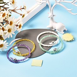 Рейки кристалл натуральный смешанный камень бусины браслет для девочек женщин&nbsp;BJEW-JB06802